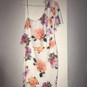 Floral white dress